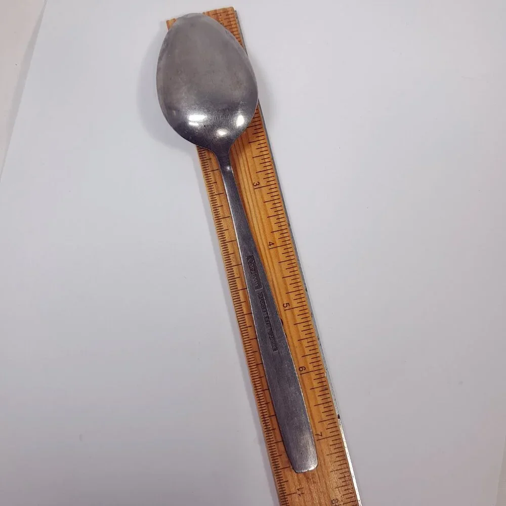 Vintage CORSICAN Modern place spoon set 5 Stainless steel Japan filigree scroll‎